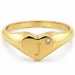 buchstab j Zirkon Ring aus vergoldetes Messing