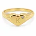 buchstab k Zirkon Ring aus vergoldetes Messing
