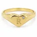 buchstab r Zirkon Ring aus vergoldetes Messing