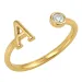 buchstab a Zirkon Ring aus vergoldetes Messing