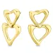 Wasserfester Herz Ohrringe in vergoldetem Stahl - OCEANA