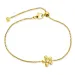 Wasserfest Blumen Armband aus vergoldetem Stahl - OCEANA