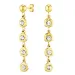 Wasserfester lange Zirkon ketten ohrringe in vergoldetem Stahl - OCEANA