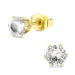 5 mm Wasserfester Zirkon Ohrstecker in vergoldetem Stahl - OCEANA