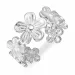 Wasserfest Blumen justierbar Ring aus Stahl - OCEANA