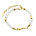 Wasserfest Perle Armband aus vergoldetem Stahl - OCEANA