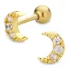 Wasserfester Mond helix piercing in vergoldetem Stahl - OCEANA