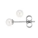 4 mm Wasserfester weißem Perle Ohrstecker in Stahl - OCEANA