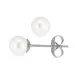 6 mm Wasserfester weißem Perle Ohrstecker in Stahl - OCEANA