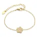 Wasserfest Blumen Armband aus vergoldetem Stahl - OCEANA