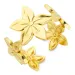 Wasserfest Blumen justierbar Ring aus vergoldetem Edelstahl - OCEANA
