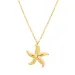 Wasserfest Seestern Halskette aus vergoldetem Stahl - OCEANA