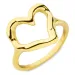 Wasserfest Herz Ring aus vergoldetem Edelstahl - OCEANA