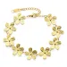 Wasserfest Blumen Armband aus vergoldetem Stahl - OCEANA