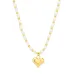 Wasserfest Herz Halskette aus vergoldetem Stahl - OCEANA
