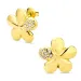 Wasserfester Blumen Zirkon Ohrringe in vergoldetem Stahl - OCEANA