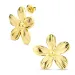 Wasserfester Blumen Ohrringe in vergoldetem Stahl - OCEANA