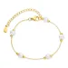Wasserfest Perle Armband aus vergoldetem Stahl - OCEANA