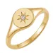 Wasserfest Stern Zirkon Ring aus vergoldetem Edelstahl - OCEANA
