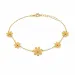 Wasserfest Blumen Armband aus vergoldetem Stahl - OCEANA