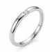 Wasserfest Zirkon Memoirering aus Stahl - OCEANA