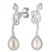 Schlange Perle Ohrringe in Silber