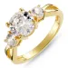 Zirkon Ring aus vergoldetem Sterlingsilber