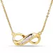 infinity Zirkon Halskette aus vergoldetem Sterlingsilber