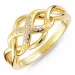 infinity Zirkon Ring aus vergoldetem Sterlingsilber