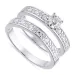 Breit weißem Zirkon Ring aus Silber