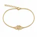 Herz infinity Armband aus vergoldetem Sterlingsilber