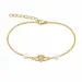 Herz infinity Armband aus vergoldetem Sterlingsilber