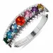 mehrfarbigem Zirkon Ring aus Silber