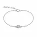 Herz infinity Armband aus versilbertes Messing
