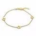 Blumen Armband aus vergoldetem Sterlingsilber