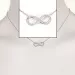 infinity Zirkon Anhänger mit Halskette aus Silber