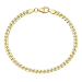 BNH Panzerarmband aus vergoldetem Sterlingsilber 21 cm x 4,0 mm