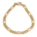 Figaroarmband aus 14 Karat Gold 17 cm x 3,4 mm