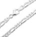Figarohalskette aus Silber 40 cm x 4,6 mm