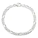 Figaroarmband aus Silber 21 cm x 5,6 mm