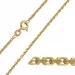 BNH Anker facet halskette aus 8 Karat Gold 55 cm x 1,6 mm