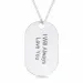 Dogtag Namenskette mit Anhänger in Silber