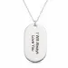 dogtag Namenskette mit Anhänger in Silber - My Letter