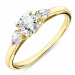 lab grown Diamant Ring in 9 Karat Gold 0,50 ct 0,20 ct
