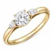 lab grown Diamant Ring in 9 Karat Gold 0,50 ct 0,20 ct
