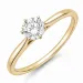 0,50 ct lab grown Diamant Solitärring in 9 Karat Gold 0,50 ct