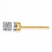 viereckigem Diamant Brillantohrringen in 14 Karat Gold mit Diamant 