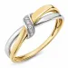 Diamant Ring in 14 Karat Gold- und Weißgold 0,03 ct