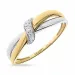 lab grown Diamant Ring in 9 Karat Gold- und Weißgold 0,03 ct