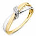 lab grown Diamant Ring in 9 Karat Gold- und Weißgold 0,03 ct